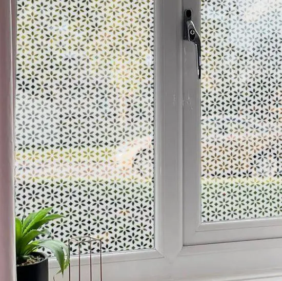 Patterned decorative window film for office glass partitions in Tulsa OK